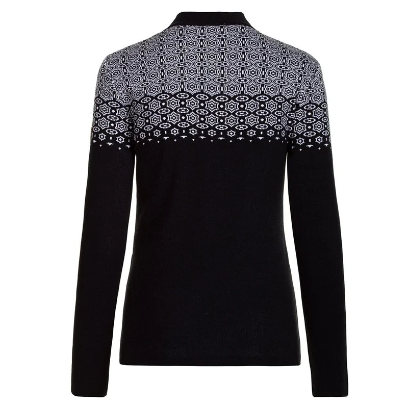 Almgwand Palmenalm Damen Rollkragenpullover schwarz-weiss