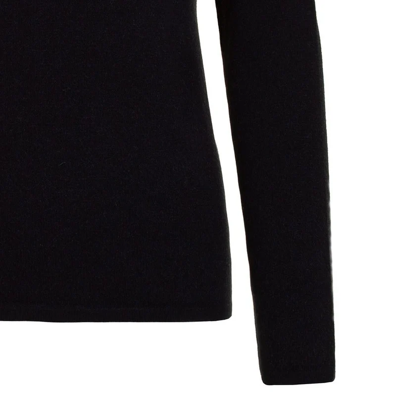Almgwand Palmenalm Damen Rollkragenpullover schwarz-weiss