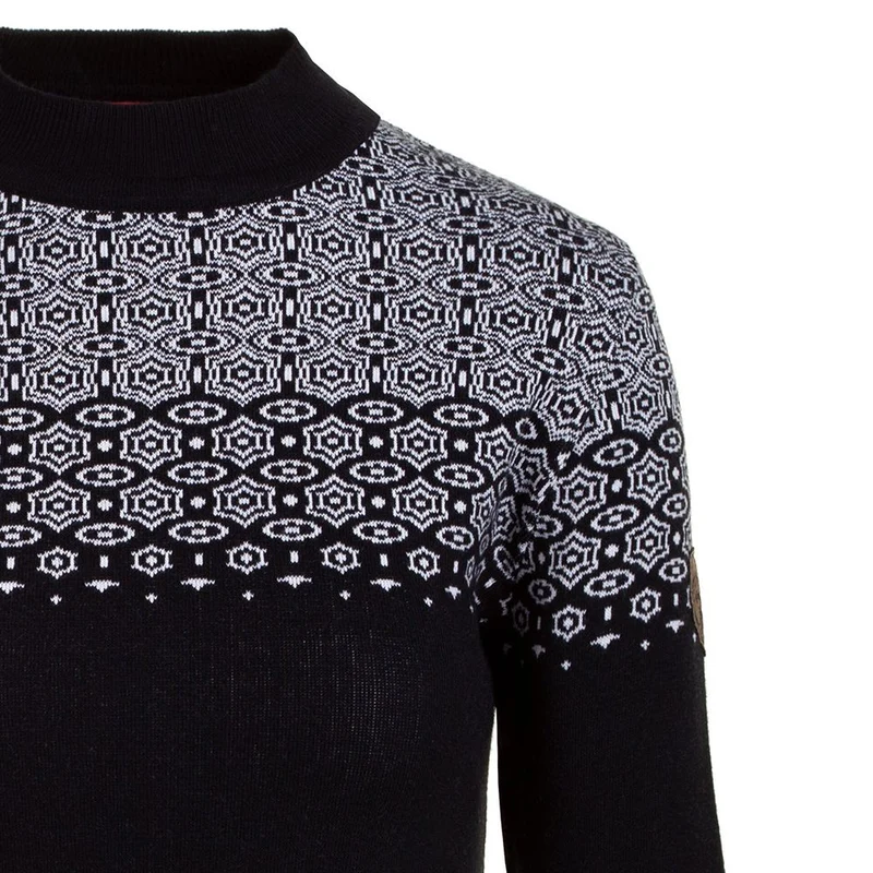 Almgwand Palmenalm Damen Rollkragenpullover schwarz-weiss