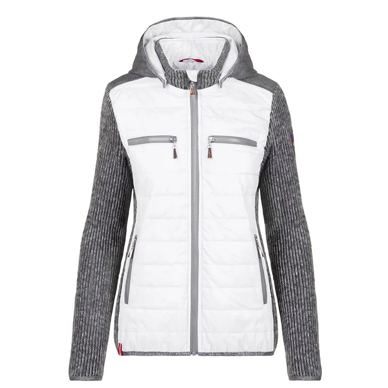 Almgwand Seiblingstein Damen Kapuzenjacke weiss-grau