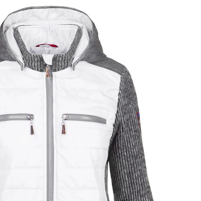 Almgwand Seiblingstein Damen Kapuzenjacke weiss-grau