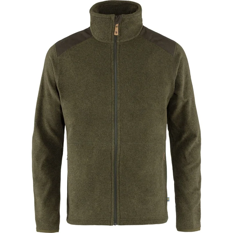 Fjällräven Sten Fleece Herren Fleecejacke dark olive