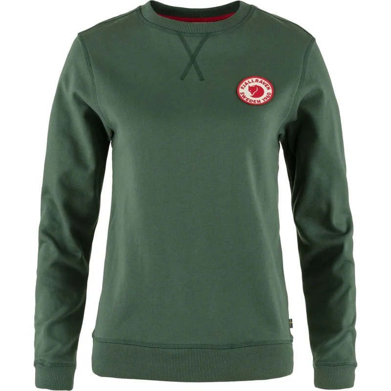 Fjällräven 1960 Logo Badge Sweater Damen Pullover deep patina