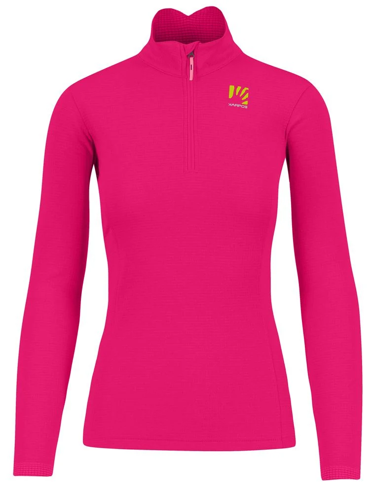 Karpos Pizzocco W Half Zip Damen Fleece-Longsleeve pink