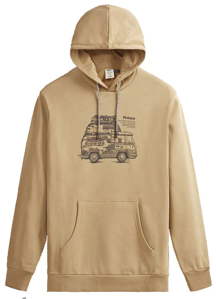 Picture D&S Dogtravel Herren Hoodie dark stone