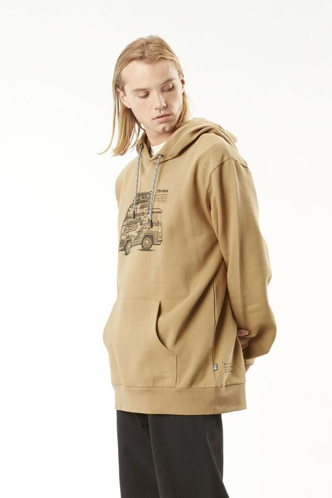 Picture D&S Dogtravel Herren Hoodie dark stone