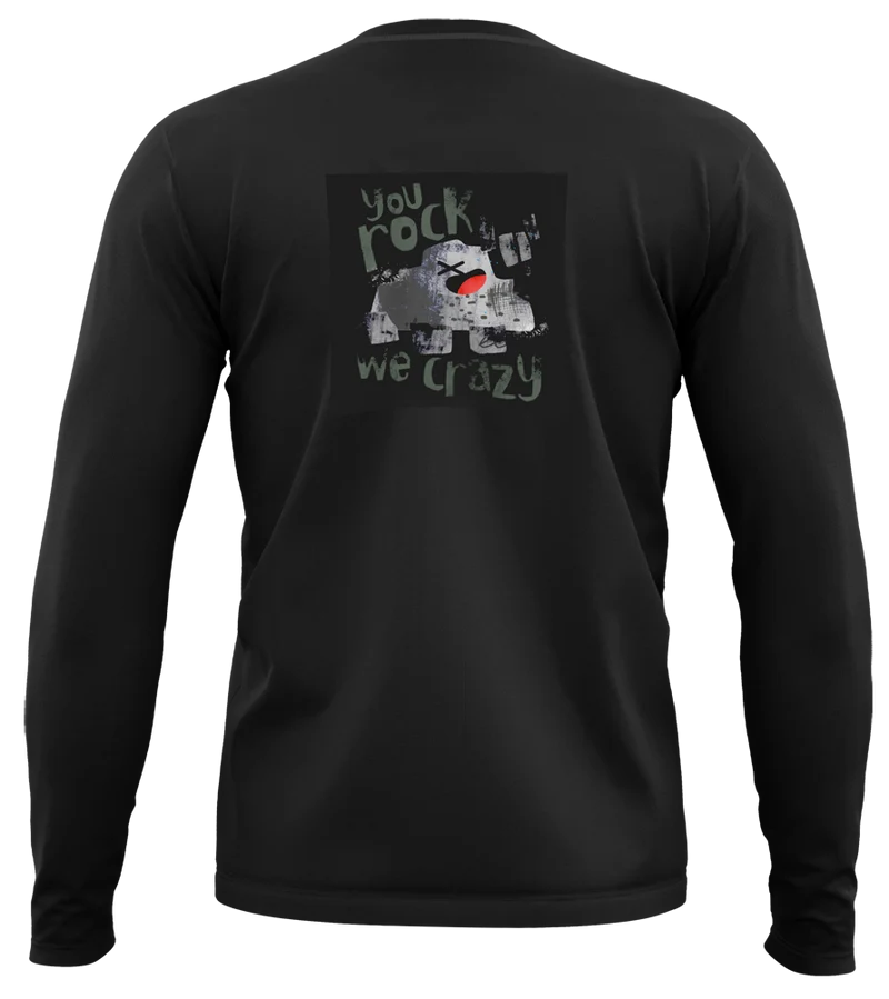 Crazy Idea Long Sleeved Gulliver Herren Longshirt black