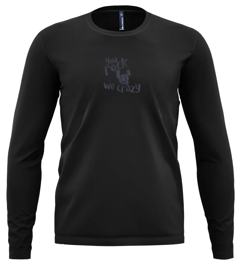 Crazy Idea Long Sleeved Gulliver Herren Longshirt black