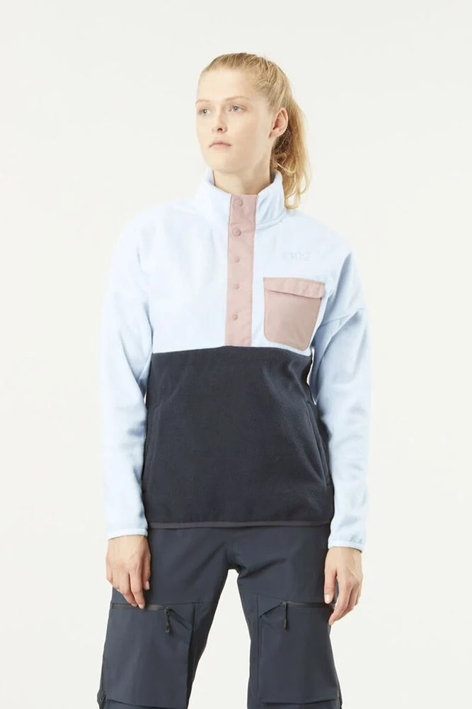 Picture Arcca 1/4 Damen Fleecepullover ice melt-dark blue