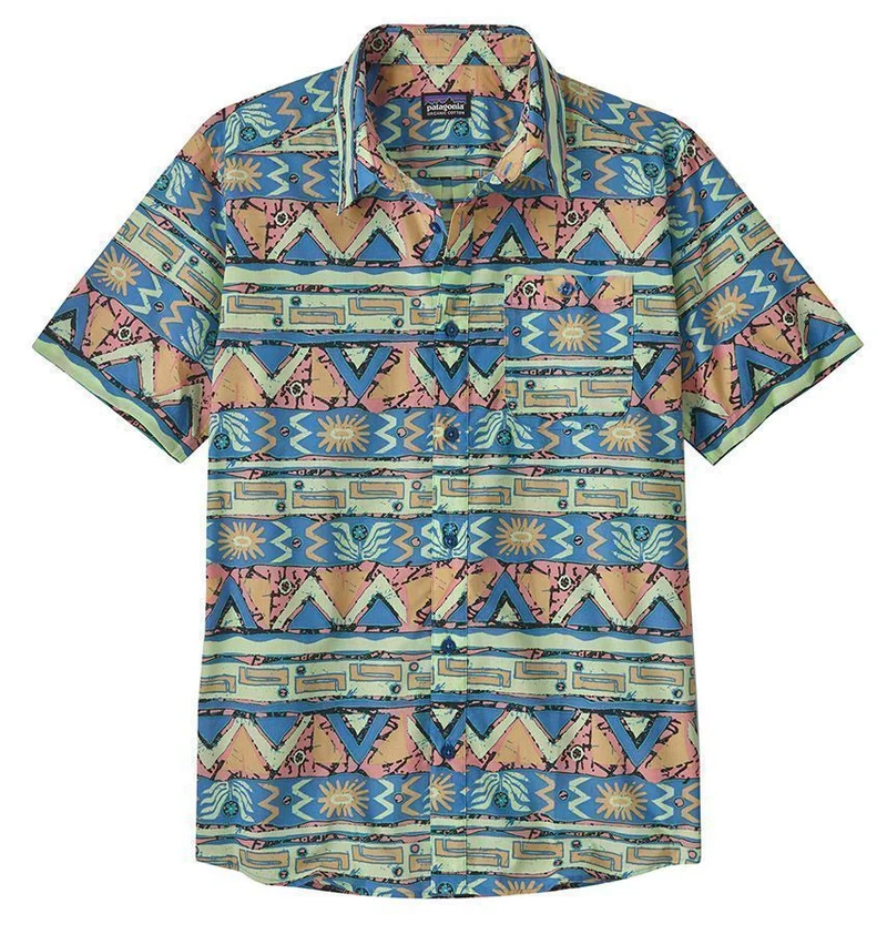 Patagonia M's Go-To Shirt Herren Kurzarm-Hemd salamander green