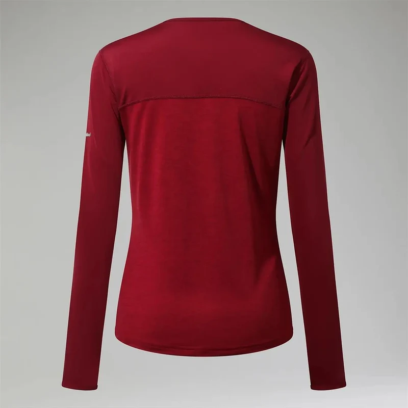 Berghaus Women Voyager Tech Tee Basecrew LS red