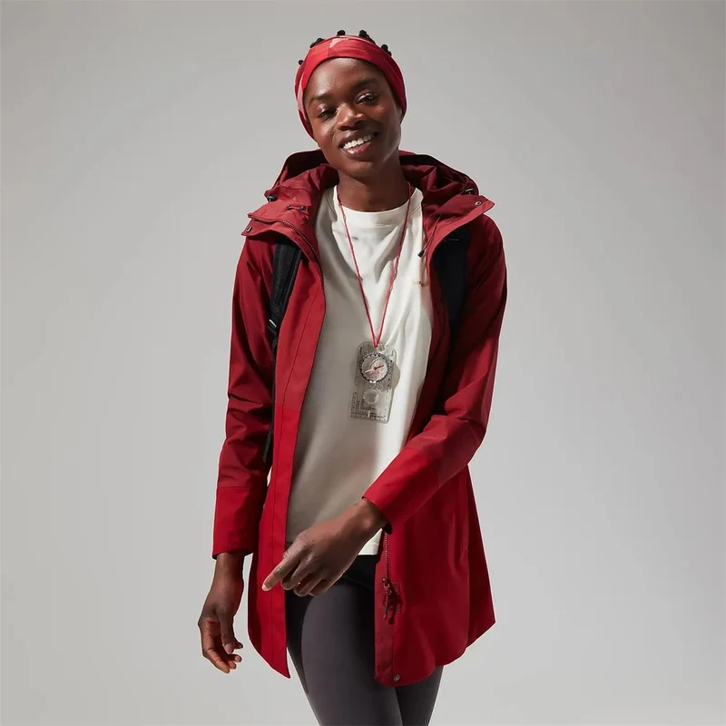 Berghaus Women Omeara Long Shell Jacket dark red