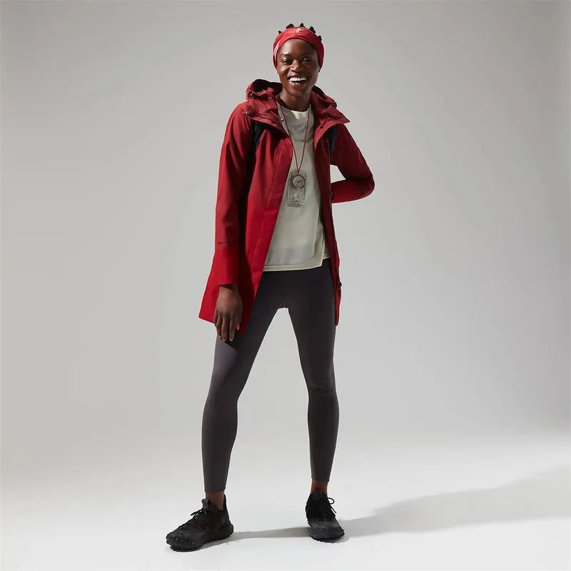 Berghaus Women Omeara Long Shell Jacket dark red