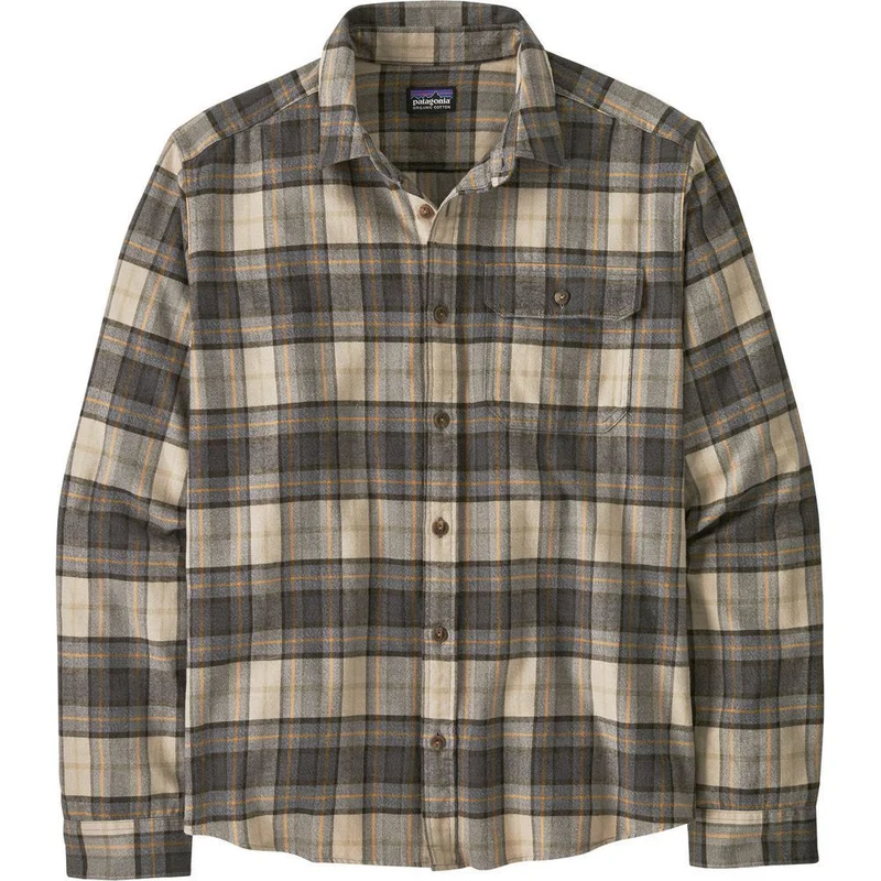 Patagonia M's L/s LW Fjord Flannel Shirt spotter: forge grey