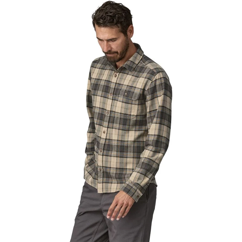 Patagonia M's L/s LW Fjord Flannel Shirt spotter: forge grey