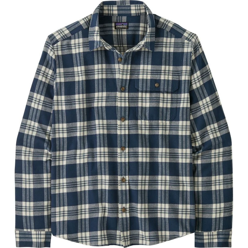Patagonia Herren L/s LW Fjord Flannel Shirt base camp: new navy