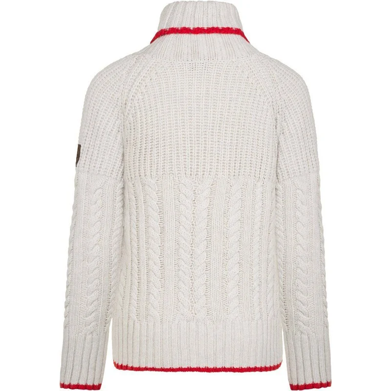 Almgwand 1928 Damen Pullover Barreneckalm grau-rot