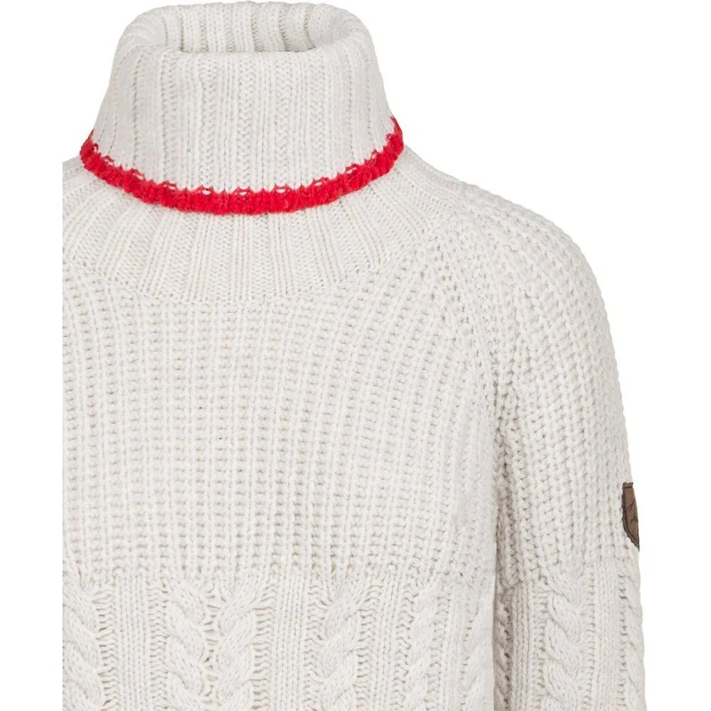 Almgwand 1928 Damen Pullover Barreneckalm grau-rot