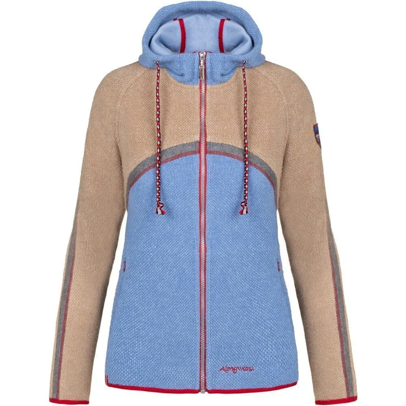 Almgwand 1928 Damen Jacke Sennkogel hellblau-stein