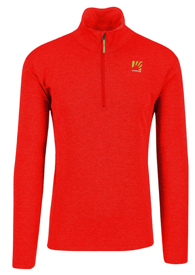 Karpos Pizzocco Half Zip Herren Fleeceshirt fiery red