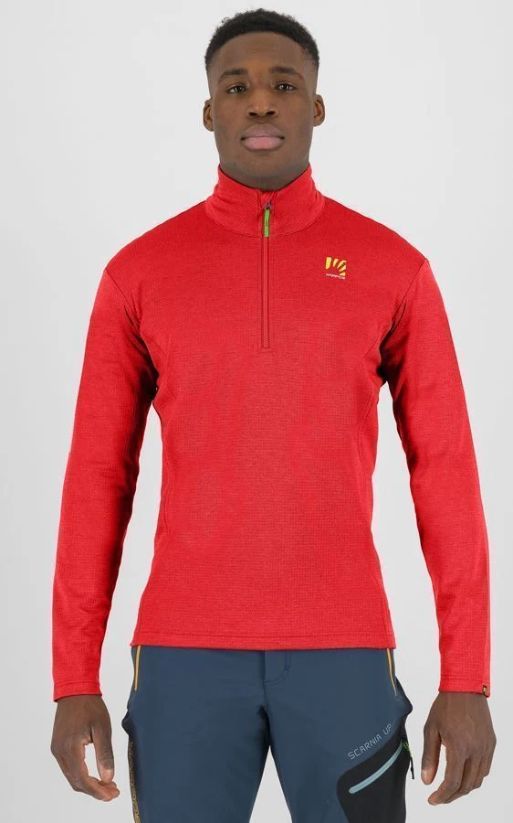 Karpos Pizzocco Half Zip Herren Fleeceshirt fiery red