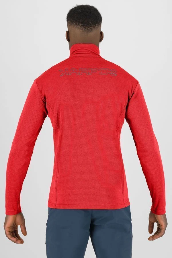 Karpos Pizzocco Half Zip Herren Fleeceshirt fiery red