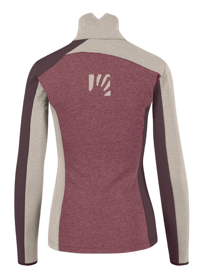Karpos Federa Half Zip Damen Fleecepullover deco rose/oat/huckleberry