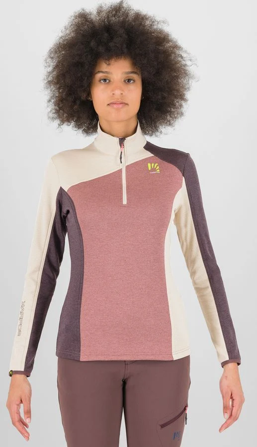 Karpos Federa Half Zip Damen Fleecepullover deco rose/oat/huckleberry