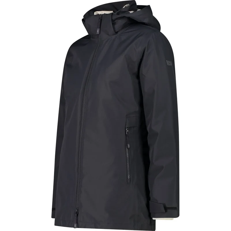 CMP Damen Long Jacket Zip Hood Detachable Inn.jacket antracite Hardshelljacke