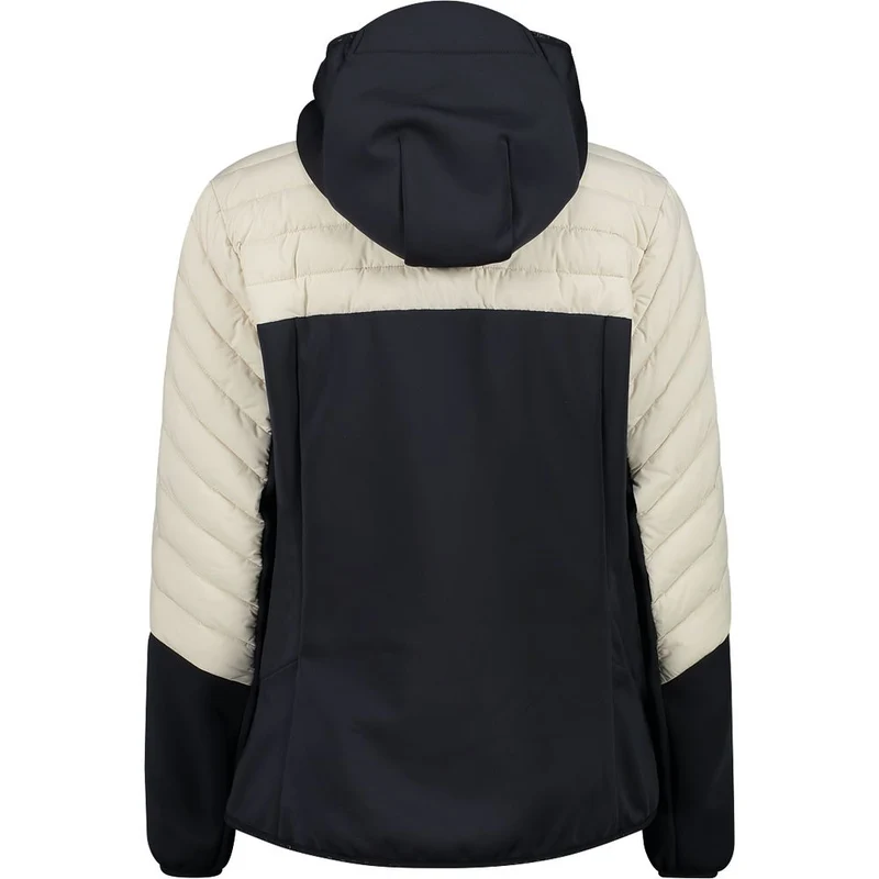 CMP Damen Jacket Hybrid Fix Hood vaniglia