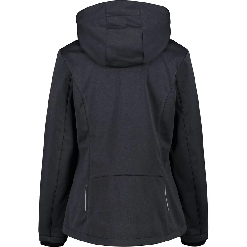 CMP Damen Jacket Zip Hood titanio mel-red fluo Hardshelljacke
