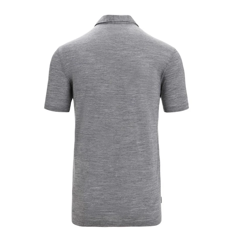 Icebreaker M Drayden SS Polo gritstone heather Herren T-Shirt