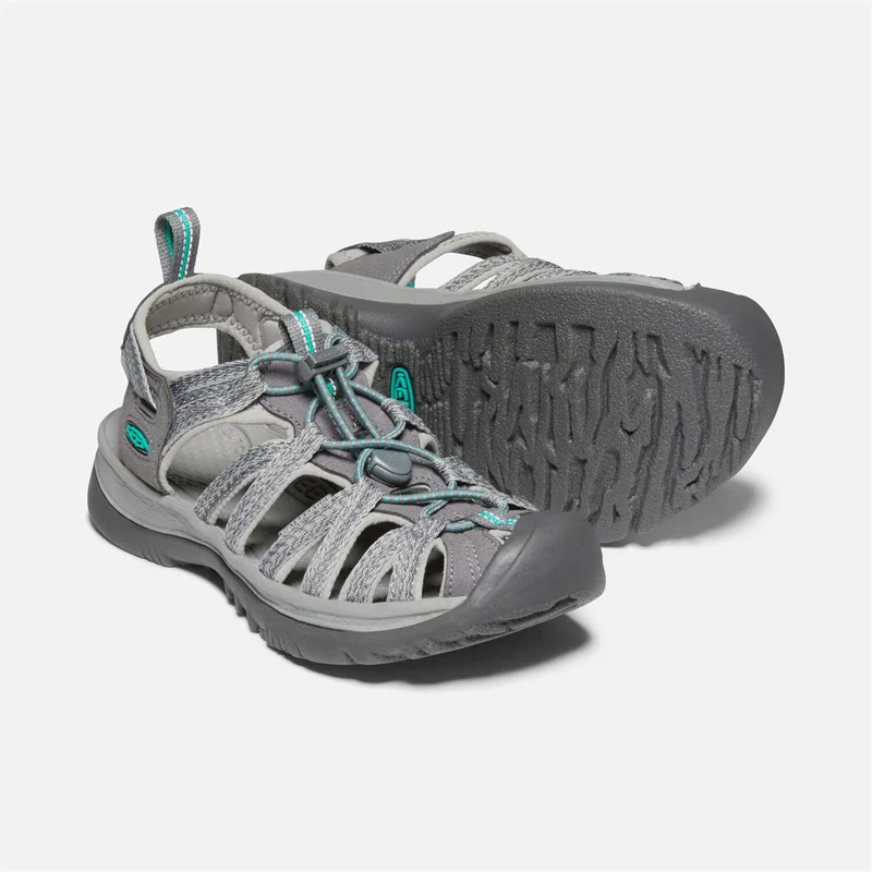 Keen Whisper Sandale für Damen medium grey/peacock green
