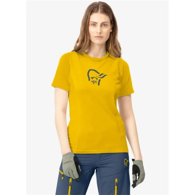 Norrona Fjora wool sulphur Damen T-Shirt