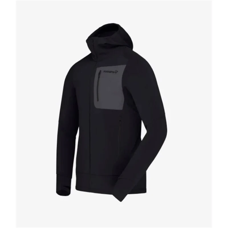 Norrona Falketind Power Grid Hood caviar black Herren Powerstretchjacke