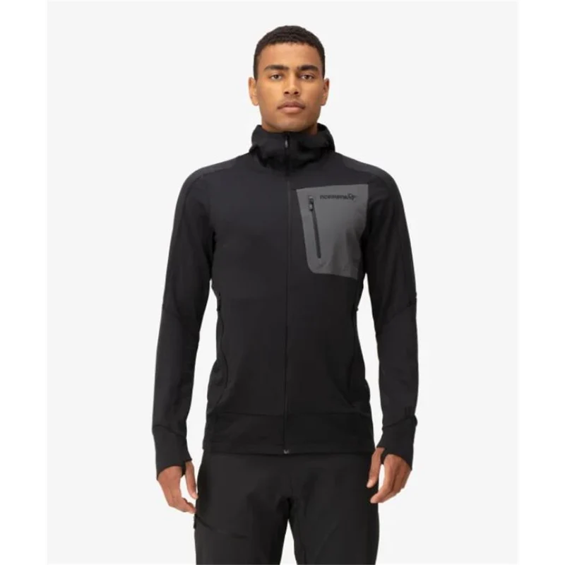 Norrona Falketind Power Grid Hood caviar black Herren Powerstretchjacke