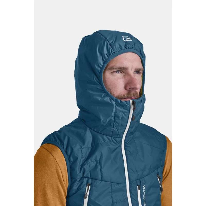 Ortovox Swisswool Piz Boè Vest petrol blue Herren Weste