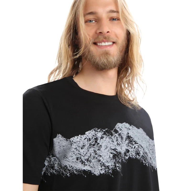 Icebreaker Tech Lite II SS Remarkable Range black Herren Merino T-Shirt