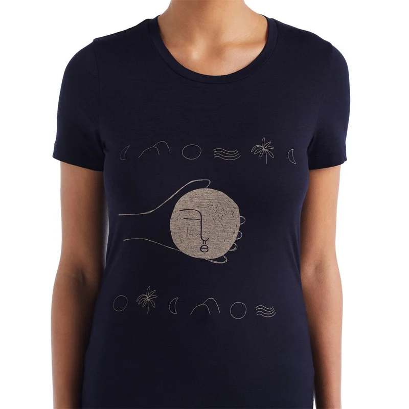 Icebreaker Tech Lite II SS Tee Moon Sonnet midnight navy Damen T-Shirt