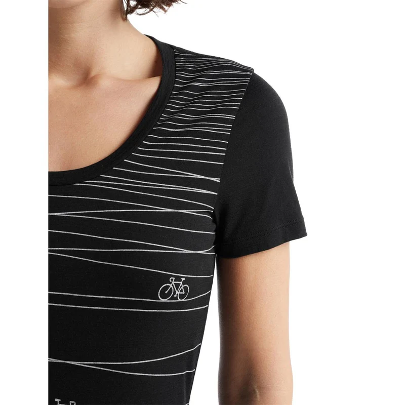 Icebreaker Tech Lite II SS Scoop Tee Hill Sprint black Damen T-Shirt