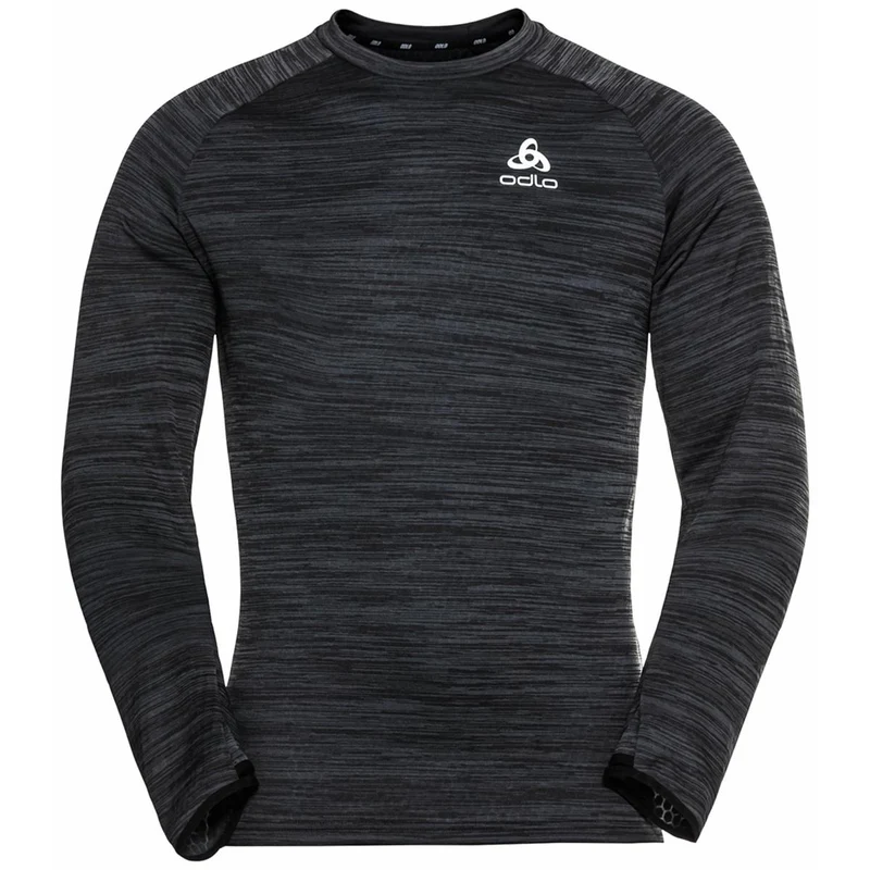 Odlo Run Easy Warm Midlayer black melange Herren Longsleeve