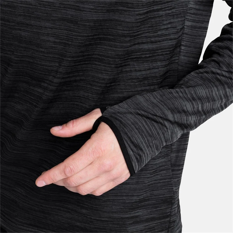 Odlo Run Easy Warm Midlayer black melange Herren Longsleeve