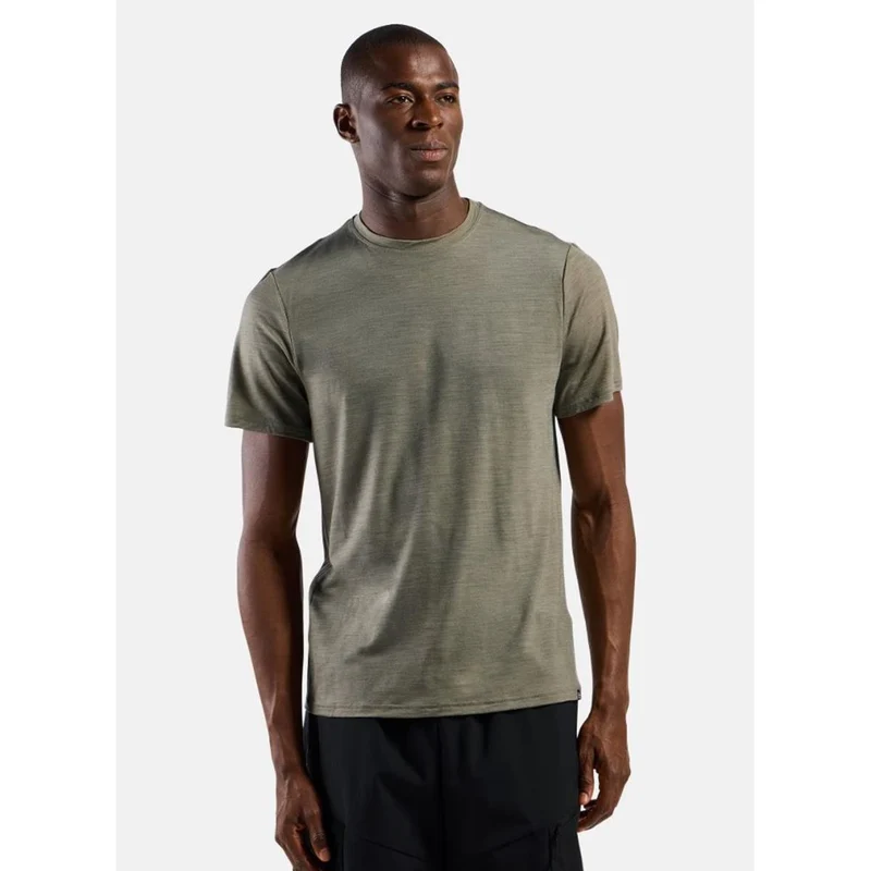 Odlo M Merino Tencel Plain Tee vetiver melange Herren T-Shirt