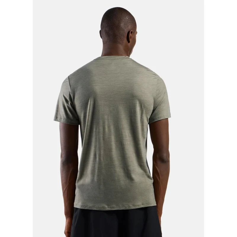 Odlo M Merino Tencel Plain Tee vetiver melange Herren T-Shirt