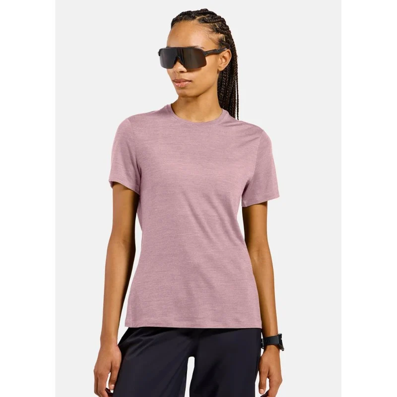 Odlo W Merino Tencel Plain Tee hyper pink melange Damen T-Shirt