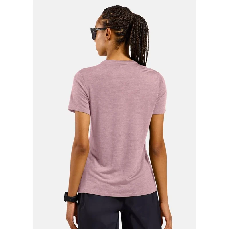 Odlo W Merino Tencel Plain Tee hyper pink melange Damen T-Shirt