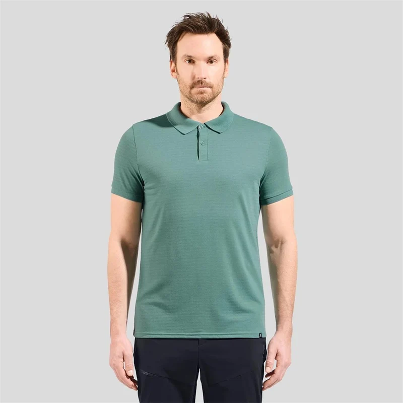 Odlo Ascent Poloshirt mit Naturfasern Herren arctic