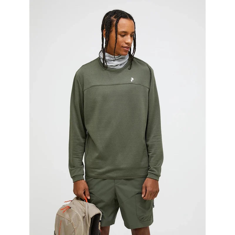 Peak Performance M Trail Polartec Power Grid Crew Men pine needle