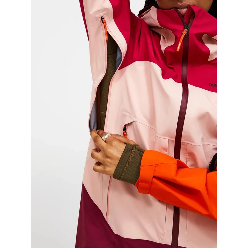 Peak Performance Damen Vislight Gore-Tex C-Knit 3L Shell Jacke Tech Burgundy/ Peach Fuzz