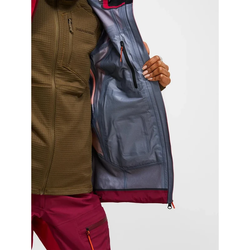 Peak Performance Damen Vislight Gore-Tex C-Knit 3L Shell Jacke Tech Burgundy/ Peach Fuzz